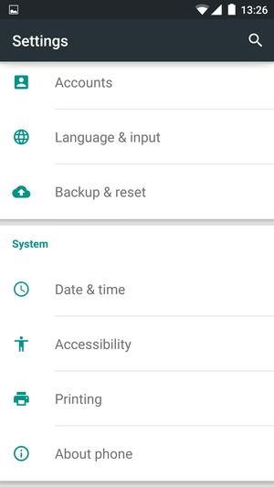 Scroll to and select About phone