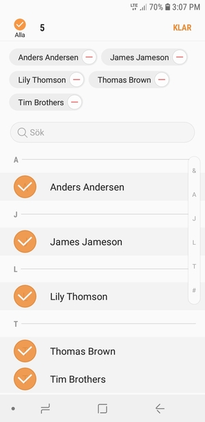 Välj KLAR