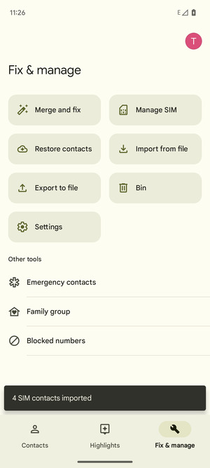 Your contacts will be saved to your Google account and saved to your phone the next time Google is synced.