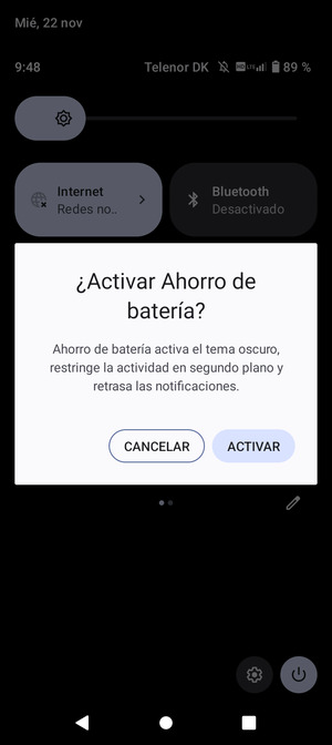 Seleccione ACTIVAR