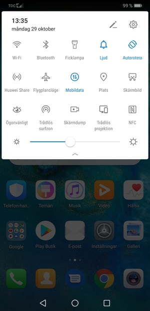 Tryck på Inställningar-knappen