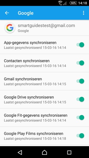 Selecteer de Menu-knop