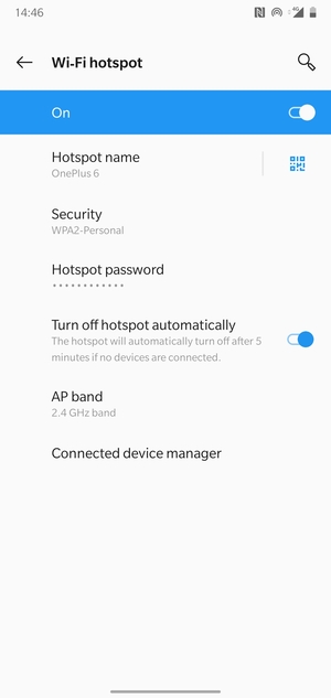 Your phone is now set up for use as a modem