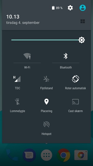 Slå Wi-Fi og Bluetooth fra