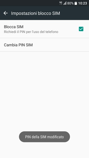 Il tuo PIN della SIM è stato modificato