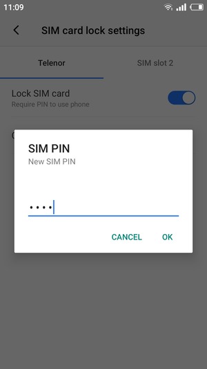 Enter your New SIM PIN and select OK