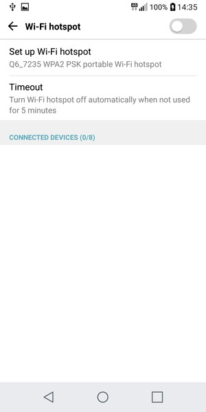 Select Set up Wi-Fi hotspot