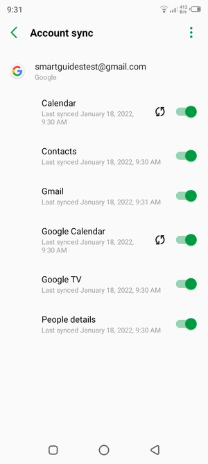 Make sure Contacts is selected and select the Menu button