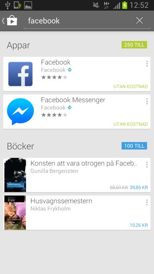 Välj appen