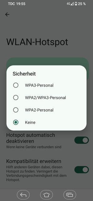 Wählen Sie Ihre gewünschte Option