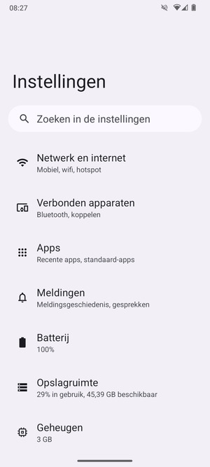 Selecteer Netwerk en internet