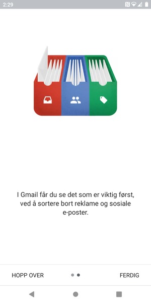 Velg FERDIG