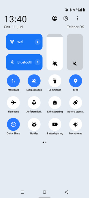 Slå av Wifi og Bluetooth