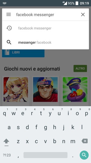 Inserisci il nome dell'app e seleziona Cerca