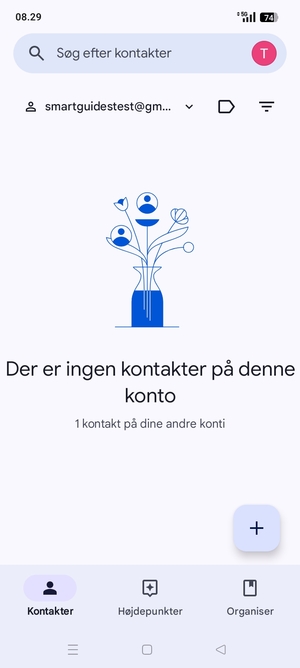 Vælg Organiser