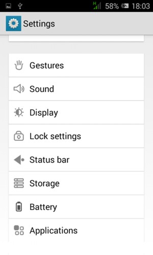 Scroll to and select Lock settings