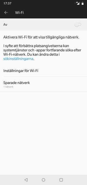 Aktivera Wi-Fi