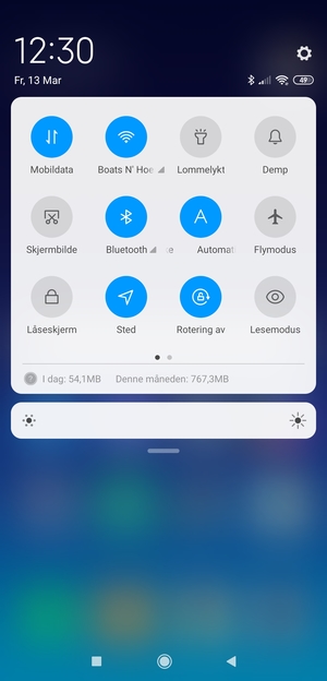 Slå av Wi-Fi og Bluetooth