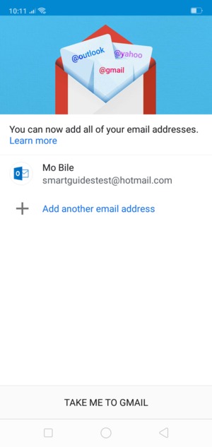 Select TAKE ME TO GMAIL
