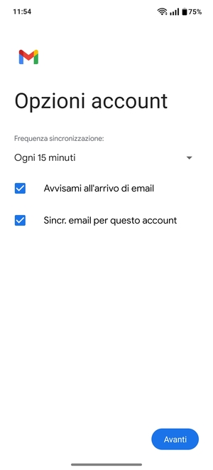 Seleziona Avanti