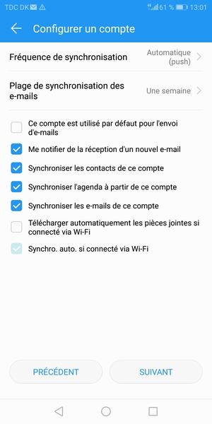 Sélectionnez SUIVANT