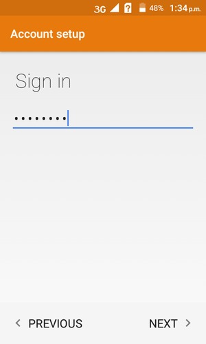 Enter your Gmail or Hotmail password and select NEXT