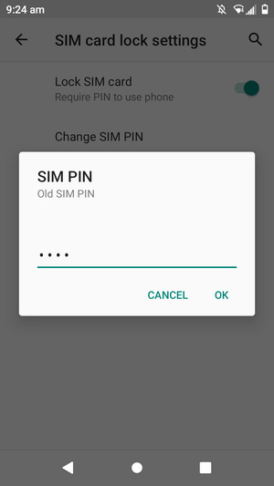Enter your Old SIM PIN and select OK