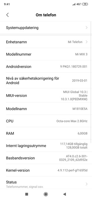 Välj Systemuppdatering