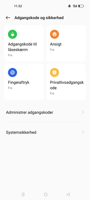Vælg Systemsikkerhed