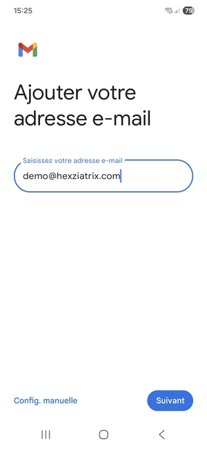 Saisissez votre adresse e-mail et sélectionnez Suivant