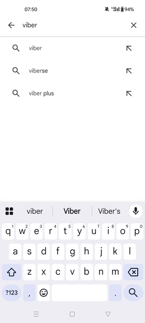 Enter the app name and select Search