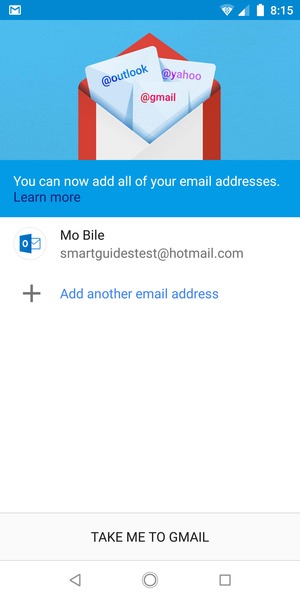 Select TAKE ME TO GMAIL
