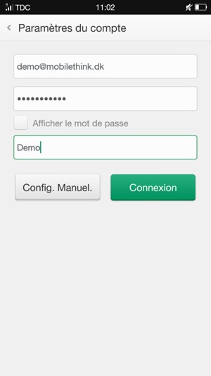 Saisissez votre adresse e-mail et votre mot de passe. Donnez un nom à votre compte et sélectionnez Connexion