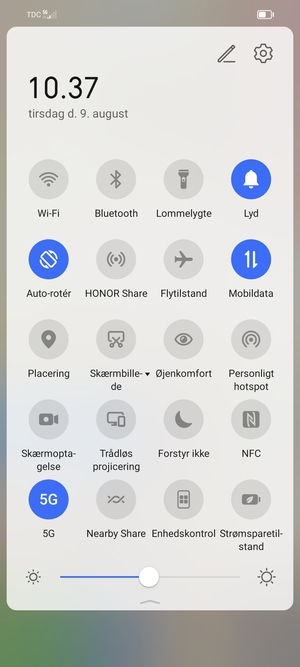 Vælg Strømsparetilstand