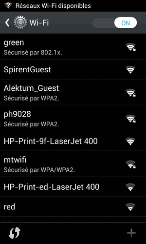 Sélectionnez le réseau sans fil auquel vous souhaitez vous connecter