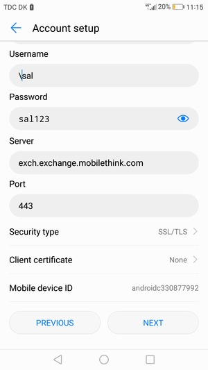 Scroll down and select Security type