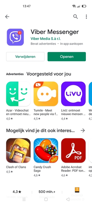 Selecteer Openen