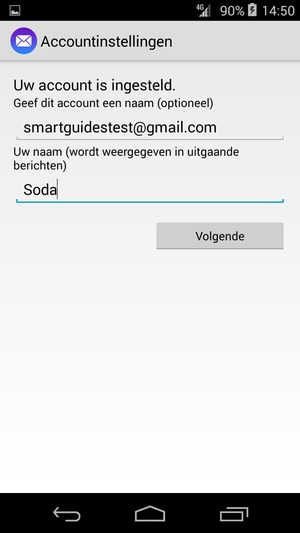 Geef uw account een naam en voer uw naam in. Selecteer Volgende