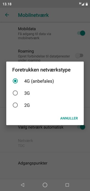 Vælg din foretrukne mulighed