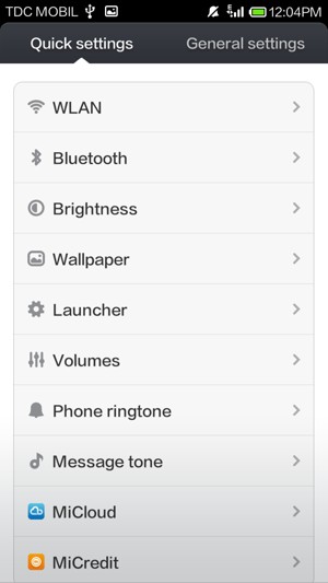 Select General settings
