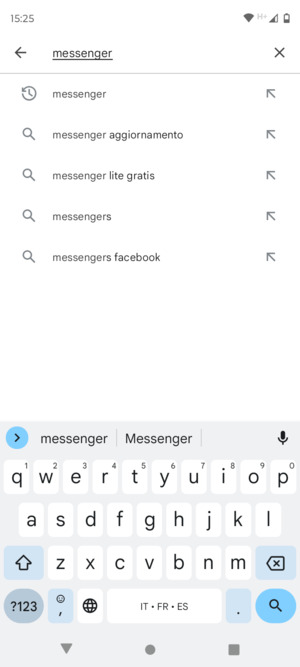Inserisci il nome dell'app e seleziona Ricerca