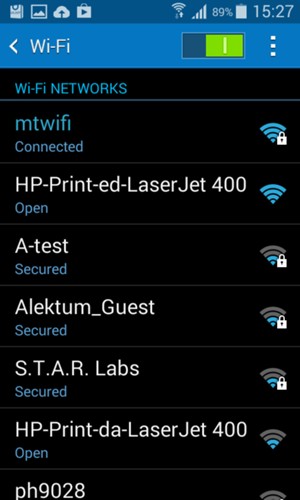 You are now connected to the Wi-Fi network