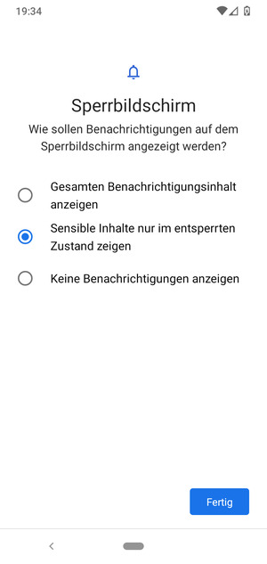 Wählen Sie die gewünschte Option und wählen Sie Fertig