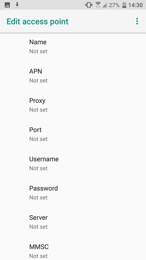 Enter MMS information
