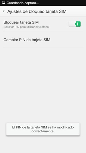 Su PIN de la tarjeta SIM ha sido cambiado