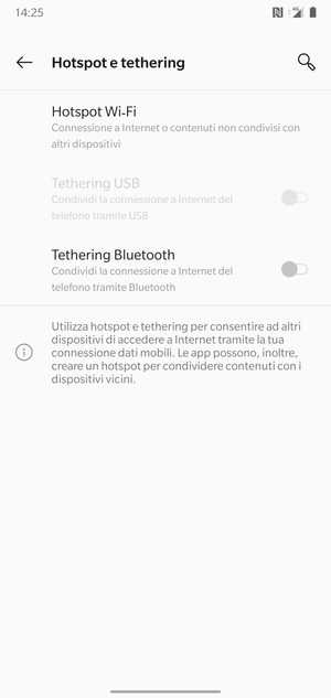 Seleziona Hotspot Wi-Fi