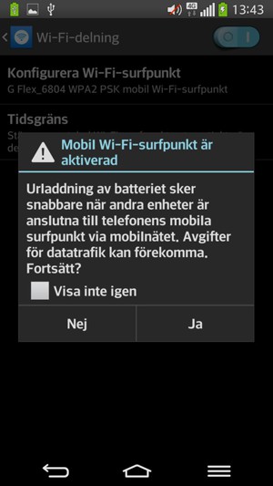 Välj Ja
