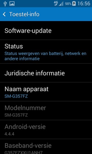 Selecteer Software-update