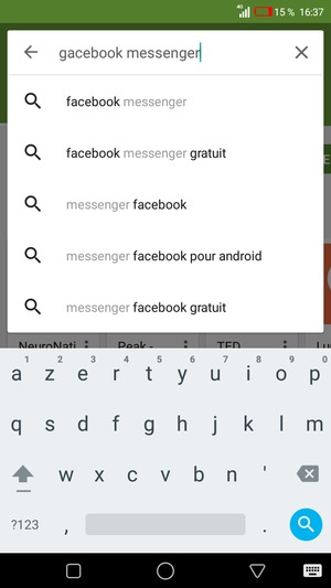 Saisissez le nom de l'appli et sélectionnez Rechercher