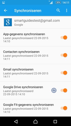 Selecteer de Menu-knop